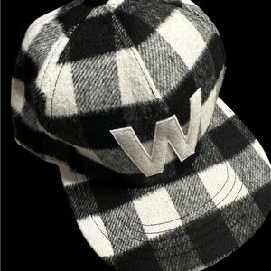 Woolrich Black and White Plaid Hat